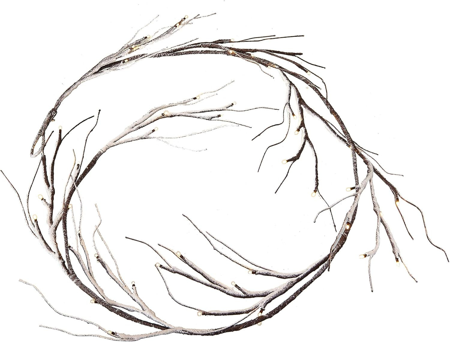 Fudios Lit Snow Garland Lights with Timer 48 LED 6ft Battery Operated for Winter Decor, Light up ... | Amazon (US)