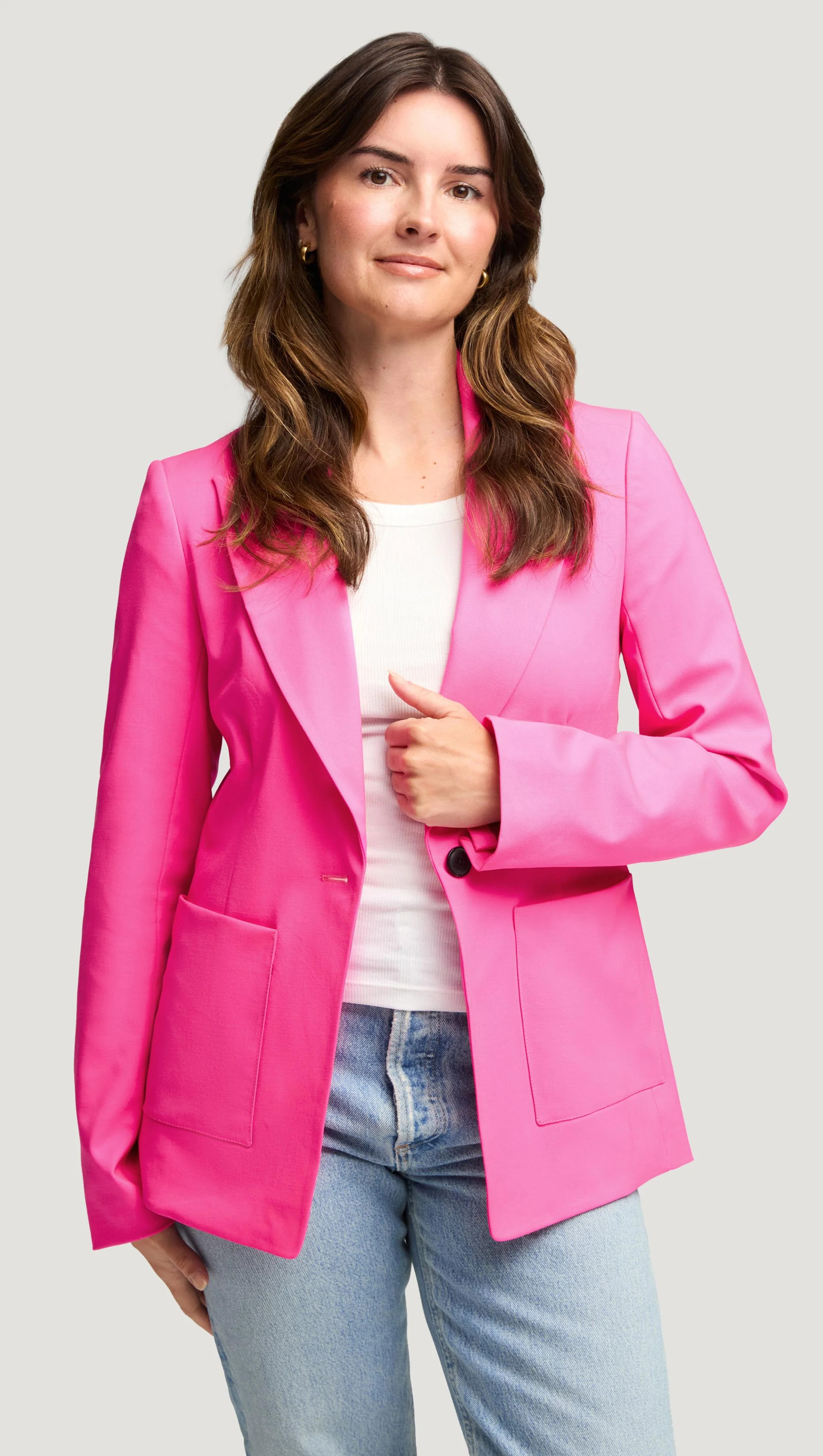 #VotingSuitsYou Blazer in Seasonless Wool | Bright Pink 0 / Bright Pink | Argent