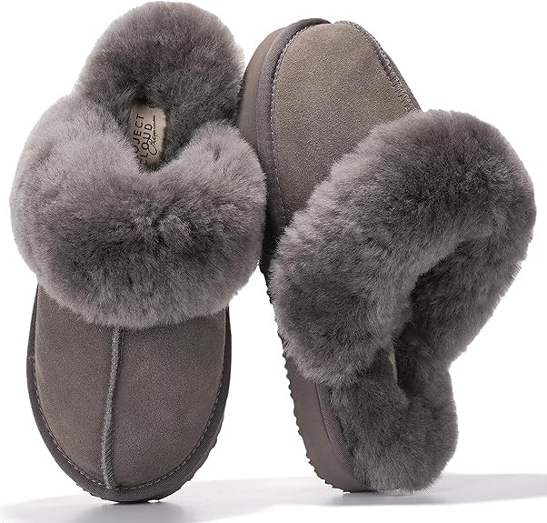 Project Cloud Genuine Leather Slippers for Women Footwear with Genuine Fur Lining Womens Clogs & ... | Amazon (US)