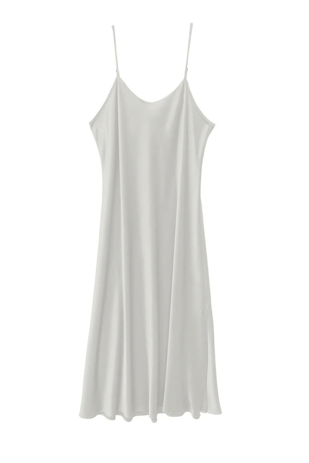 Leah Easy Satin Maxi Slip Dress - Ivory | BAACAL Limited, LLC