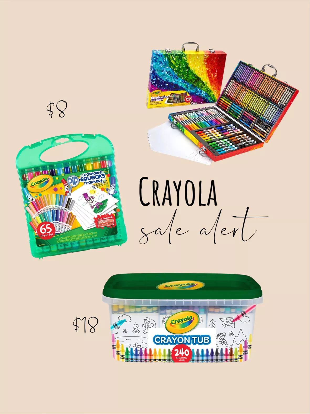 Inspiration Art Case Crayola Coloring Set for Kids, Crayola Kids