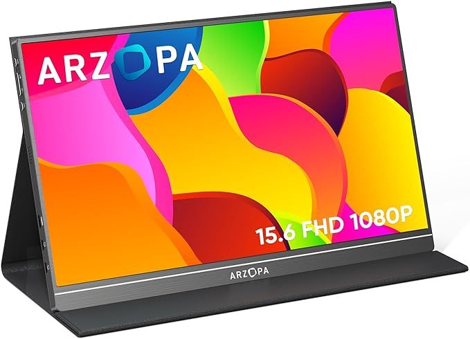 ARZOPA Portable Monitor, 15.6'' 1080P FHD Laptop Monitor USB C HDMI Computer Display HDR Eye Care... | Amazon (US)