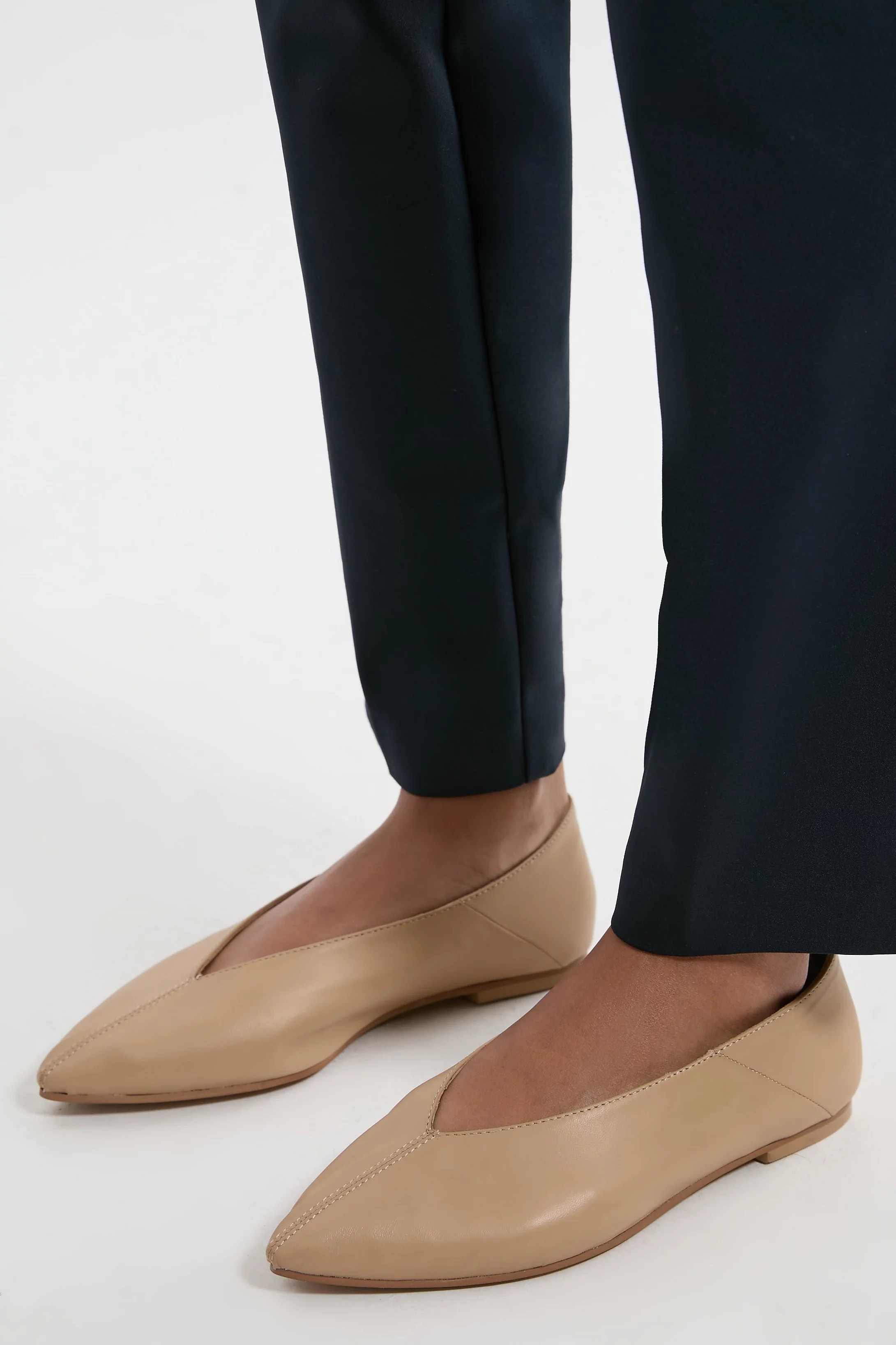 Leather Pointed Ballet Pump | Karen Millen | Karen Millen US