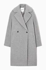 OVERSIZED DOUBLE-BREASTED WOOL COAT - GREY - COS | COS UK