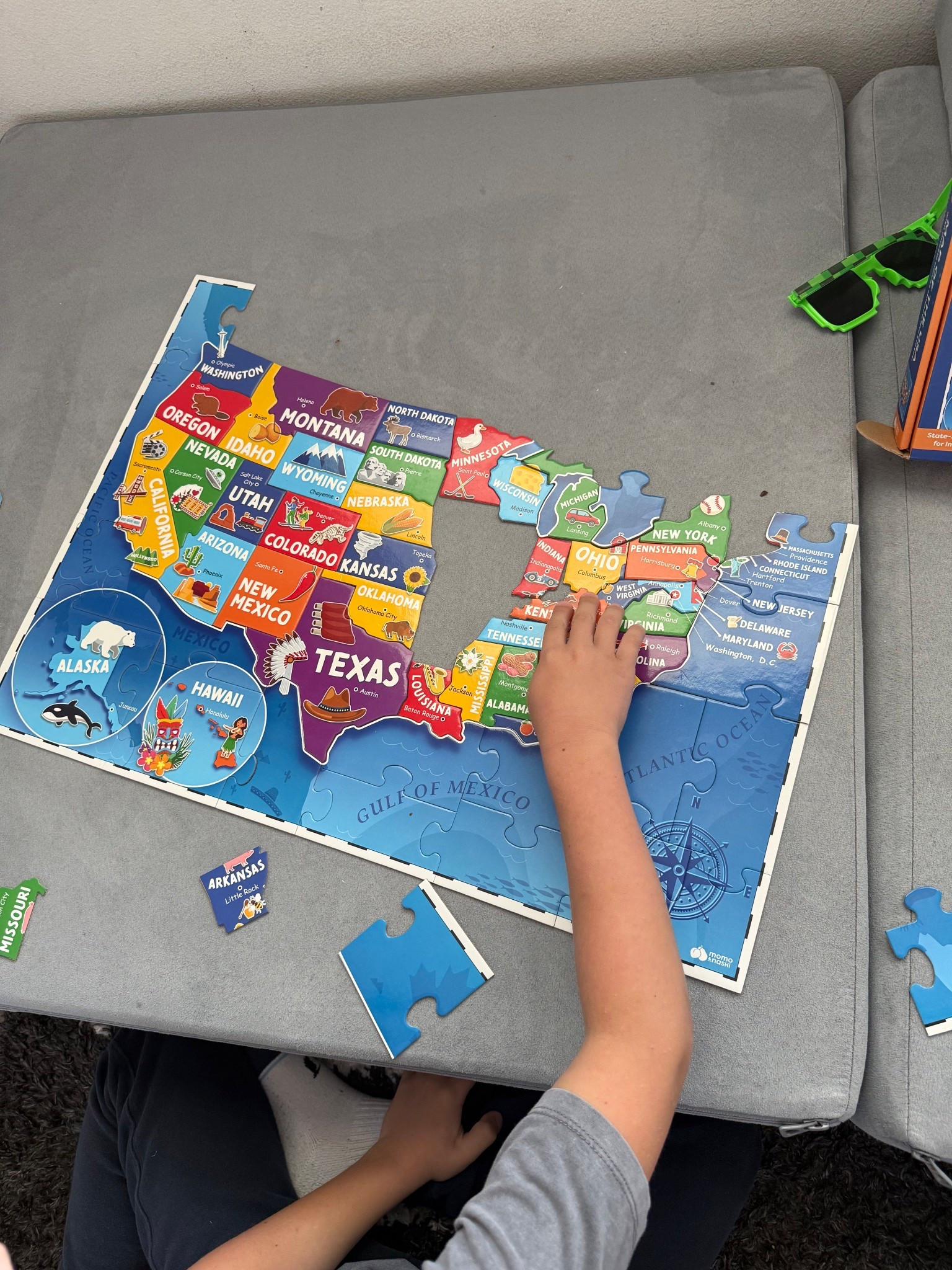 Pulled out one of our fave puzzles 🧩 I love this one because not only is it a puzzle, but they’re learning the map of the United States 🇺🇸 The boys love this one too! 

Amazon, kids puzzle, kids activities, map of the United States puzzle, kids learning toys, kids gift ideas, gifts for 5 year old, gifts for 6 year old

#LTKmomlife #LTKKids