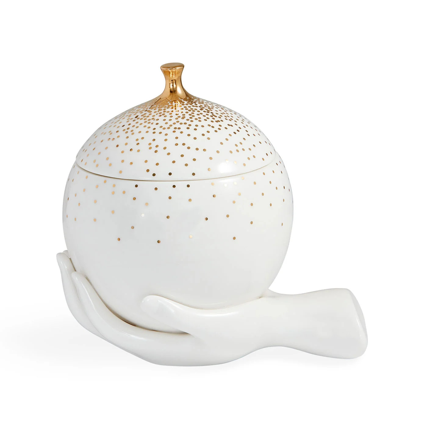 Gilded Eve Box in Porcelain with Gold Accents | Jonathan Adler | Jonathan Adler US