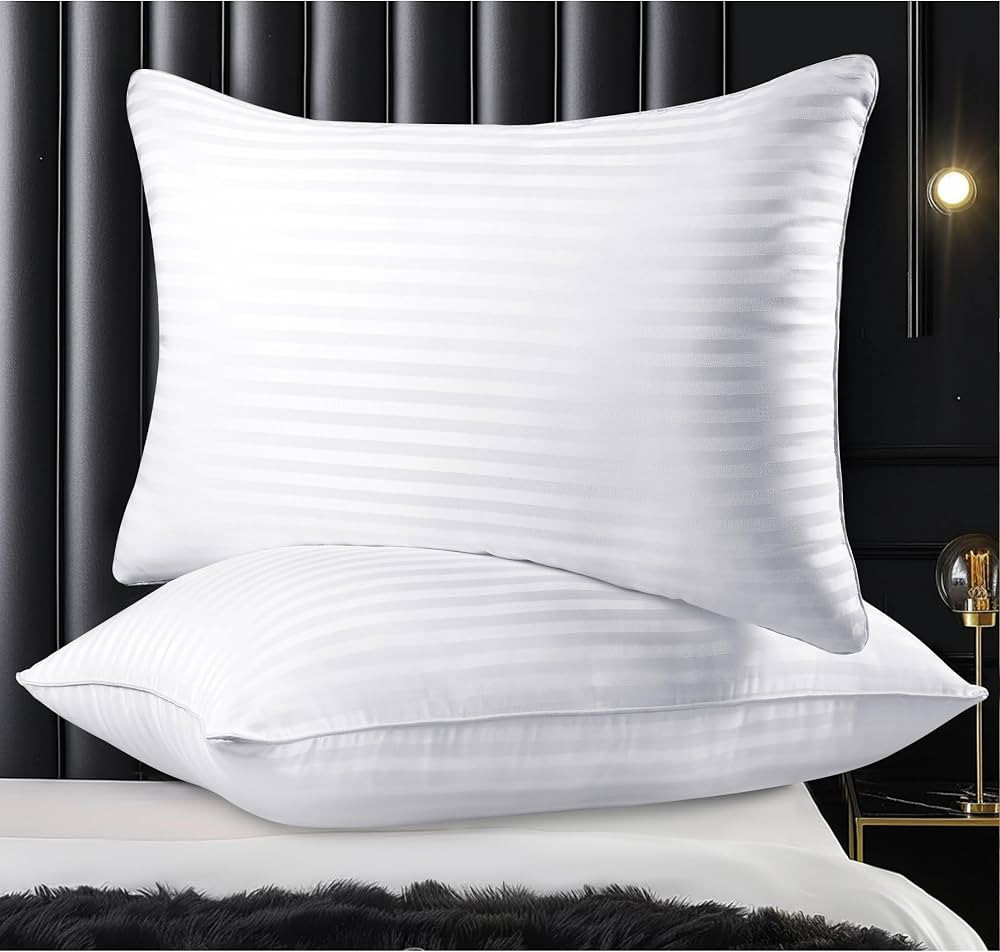 Pillows Queen Size Set of 2, Hotel Collection Bed Pillows for Sleeping, Gusseted Pillow for Back,... | Amazon (US)