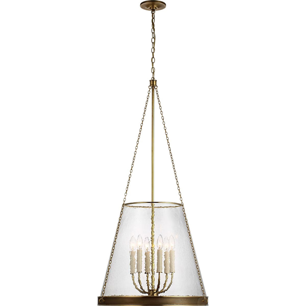 Reese 22" Pendant in Bronze with Linen ShadeVisual Comfort | Visual Comfort