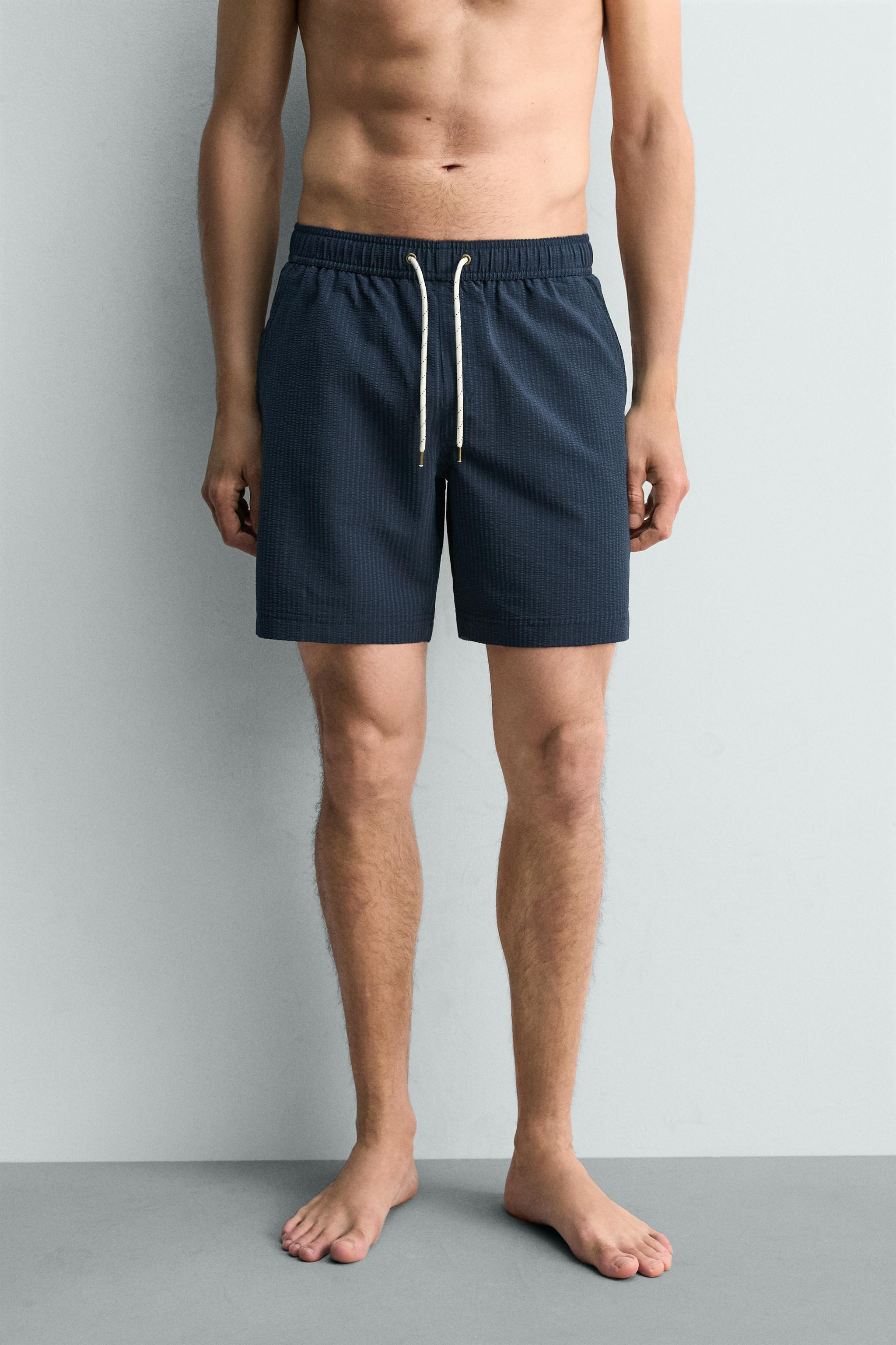 LONG SEERSUCKER SWIMSUIT | Zara Canada