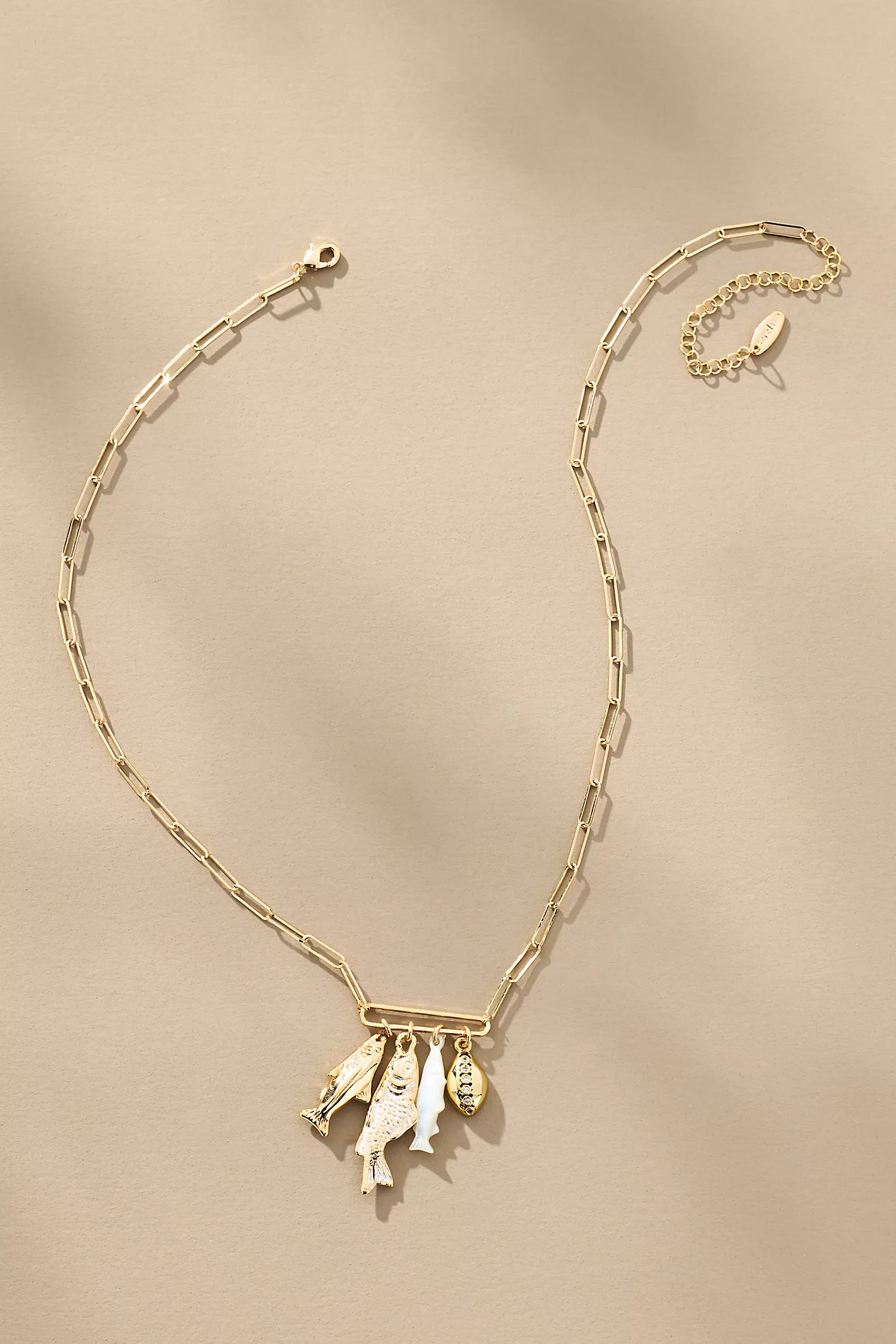 Fish Bar Charm Paperclip Necklace | Anthropologie (US)