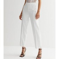 White High Waist Tapered Trousers New Look | New Look (UK)