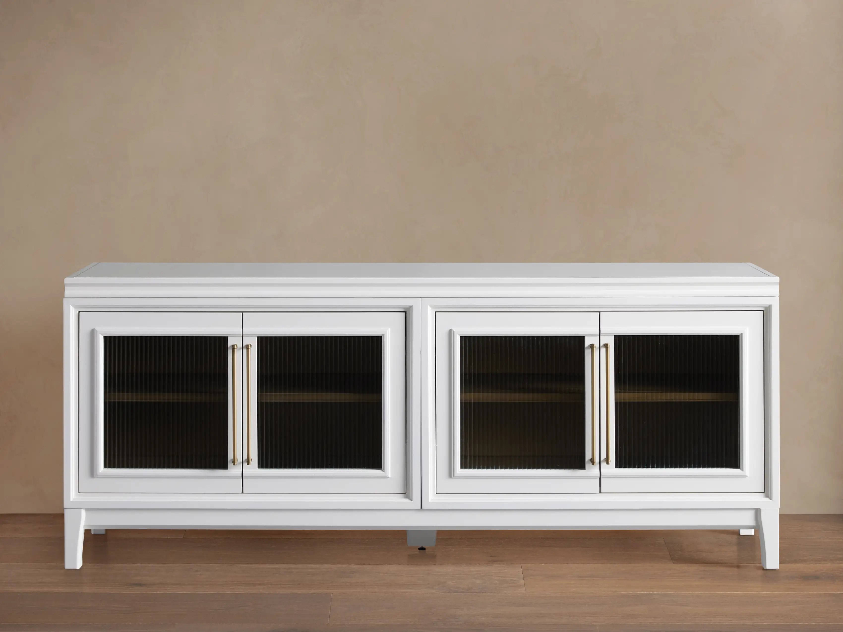 Rowan Media Console with Reeded Glass Doors | Arhaus