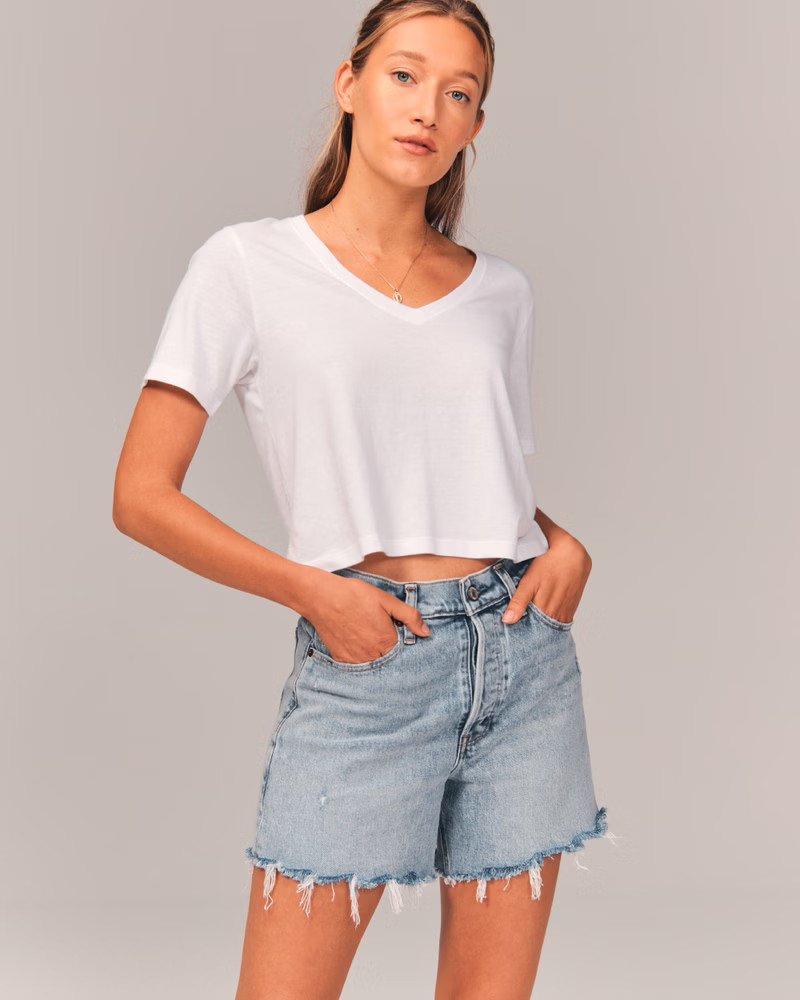 High Rise Dad Shorts | Abercrombie & Fitch (US)