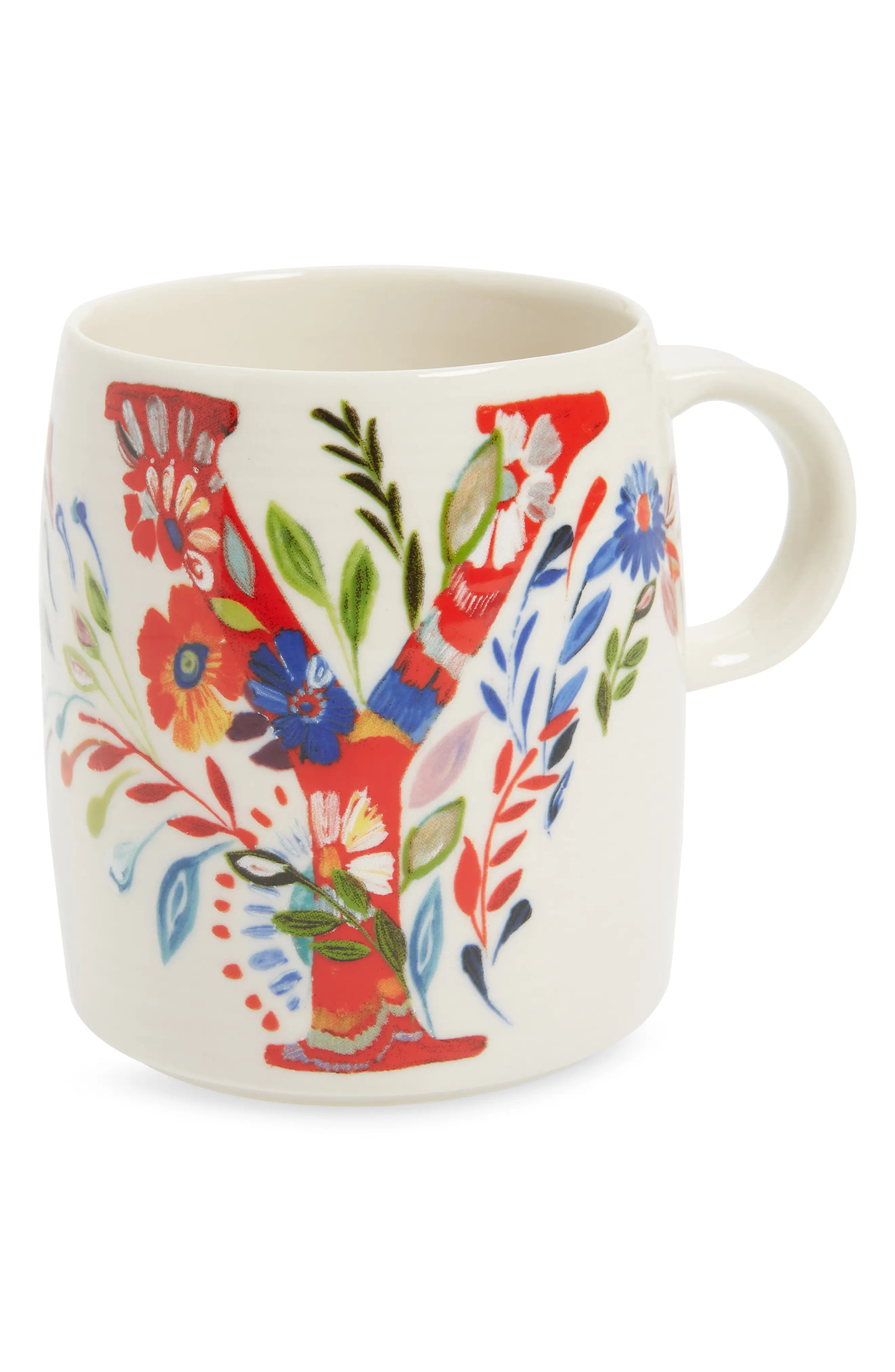 Anthropologie Petal Palette Monogram Mug | Nordstrom