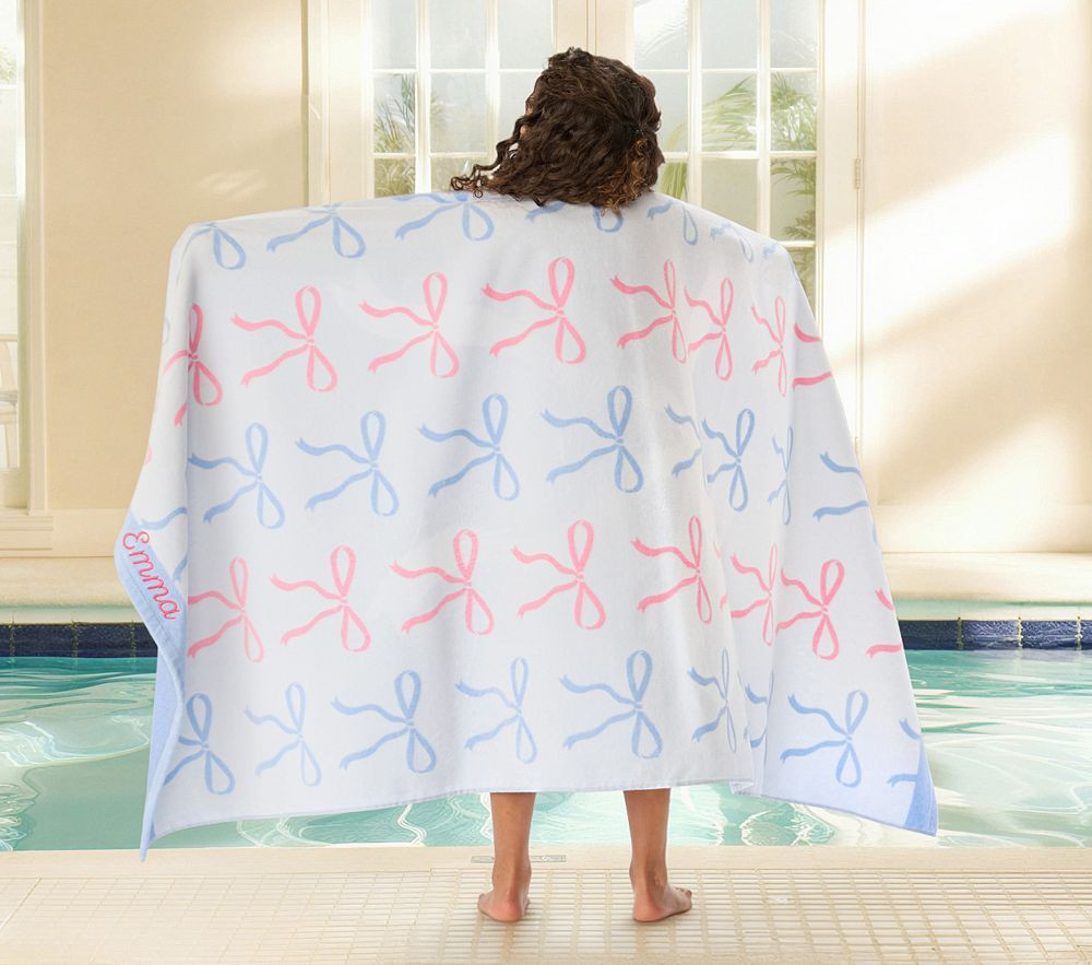 Bow Reversible Kid Beach Towel UPF 50+ | Pottery Barn Kids