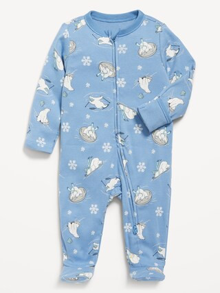 2-Way-Zip Printed Sleep &amp;amp; Play Footed One-Piece for Baby | Old Navy (US)