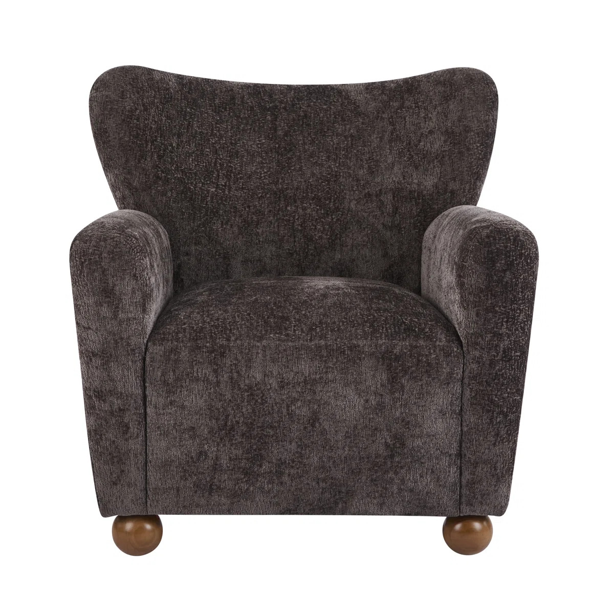 Alonzo Upholstered Club Chair with Round Wooden Legs | Wayfair North America