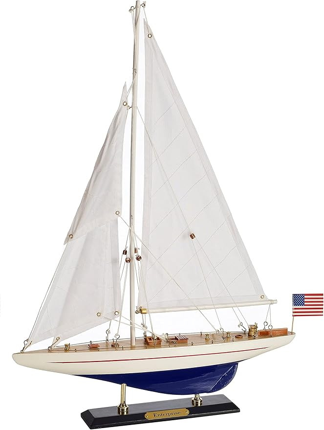 SAILINGSTORY Wooden Sailboat Model Ship Sailing Boat Yacht Decor Enterprise 1/100 Scale 1930 Amer... | Amazon (US)