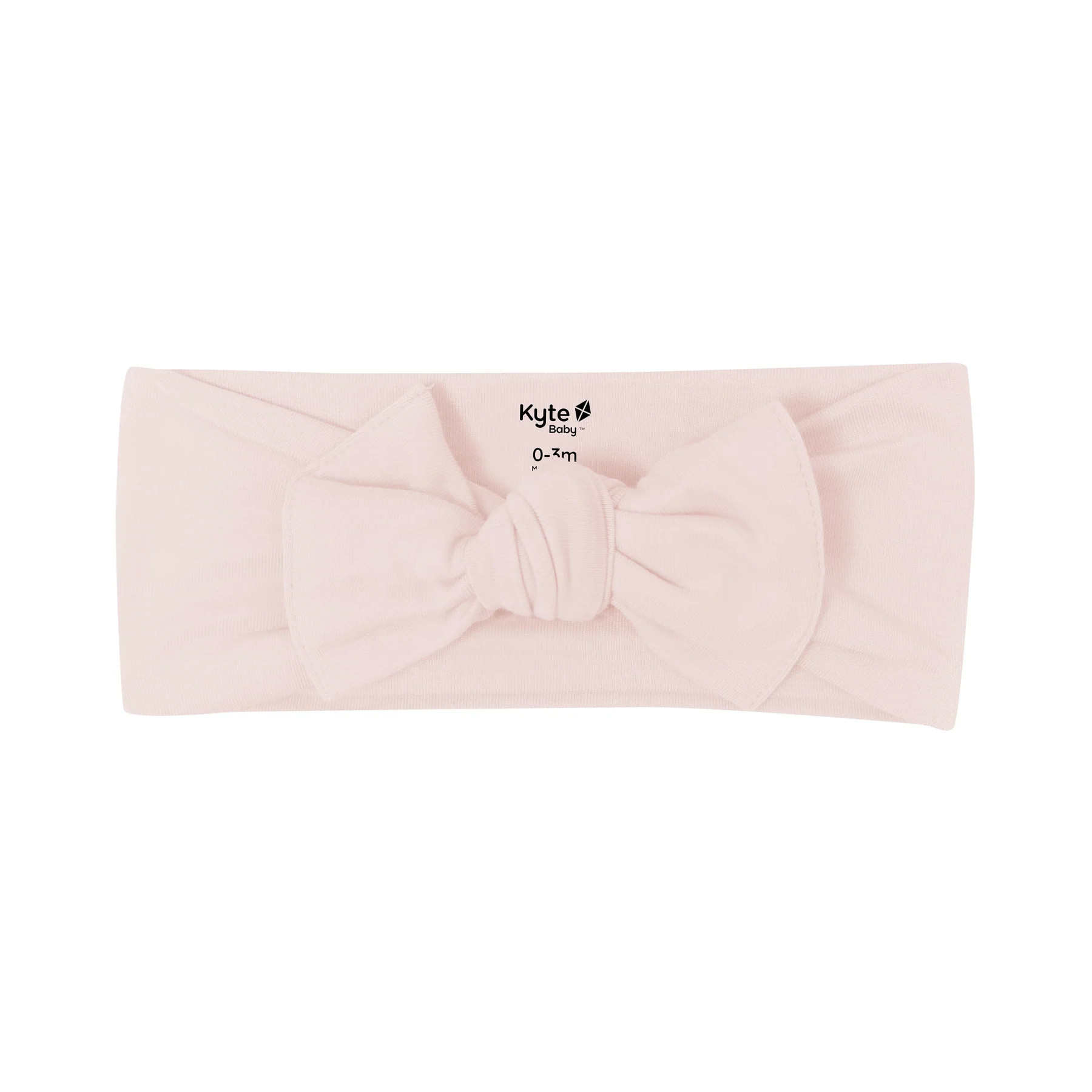 Knotted Bow Headband in Blush | Kyte Baby
