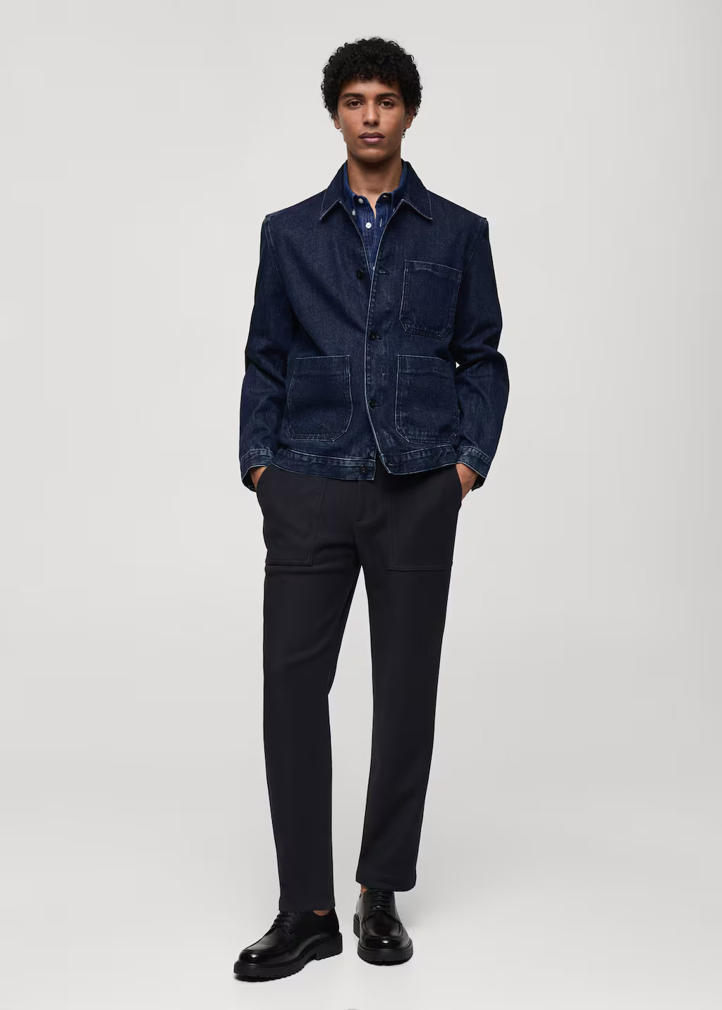 Pocketed denim jacket dark blue - Men - S - MANGO MAN | Mango (US/MX/AU)