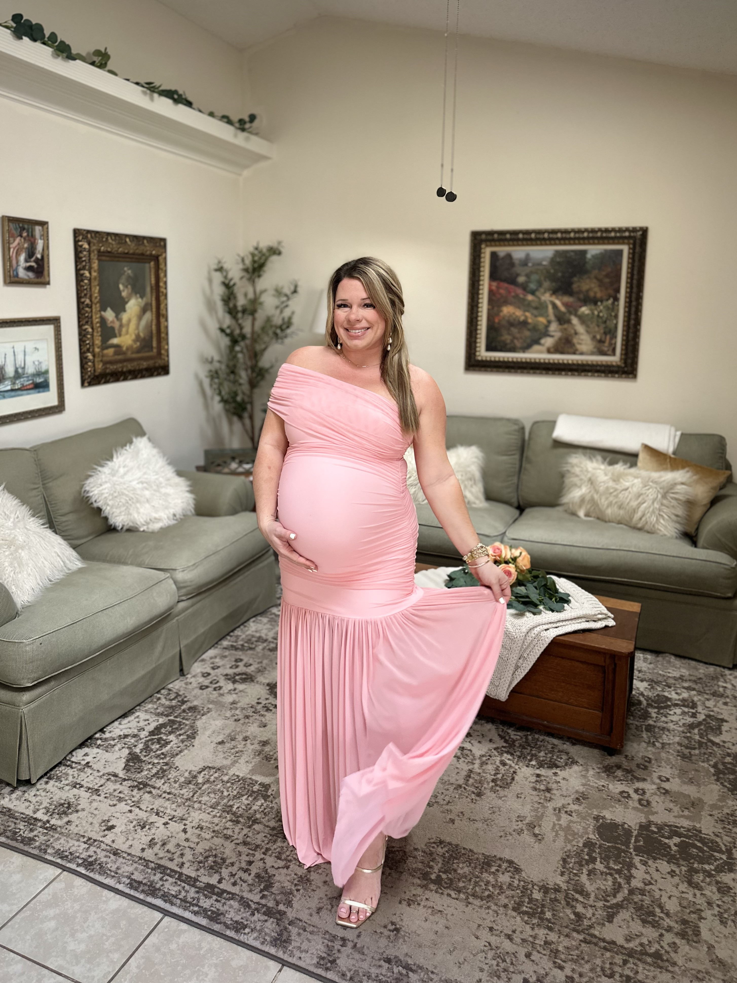 Favorite third trimester bump friendly wedding guest dress that’s an affordable Amazon find.

#LTKParties #LTKWedding #LTKStyleTip