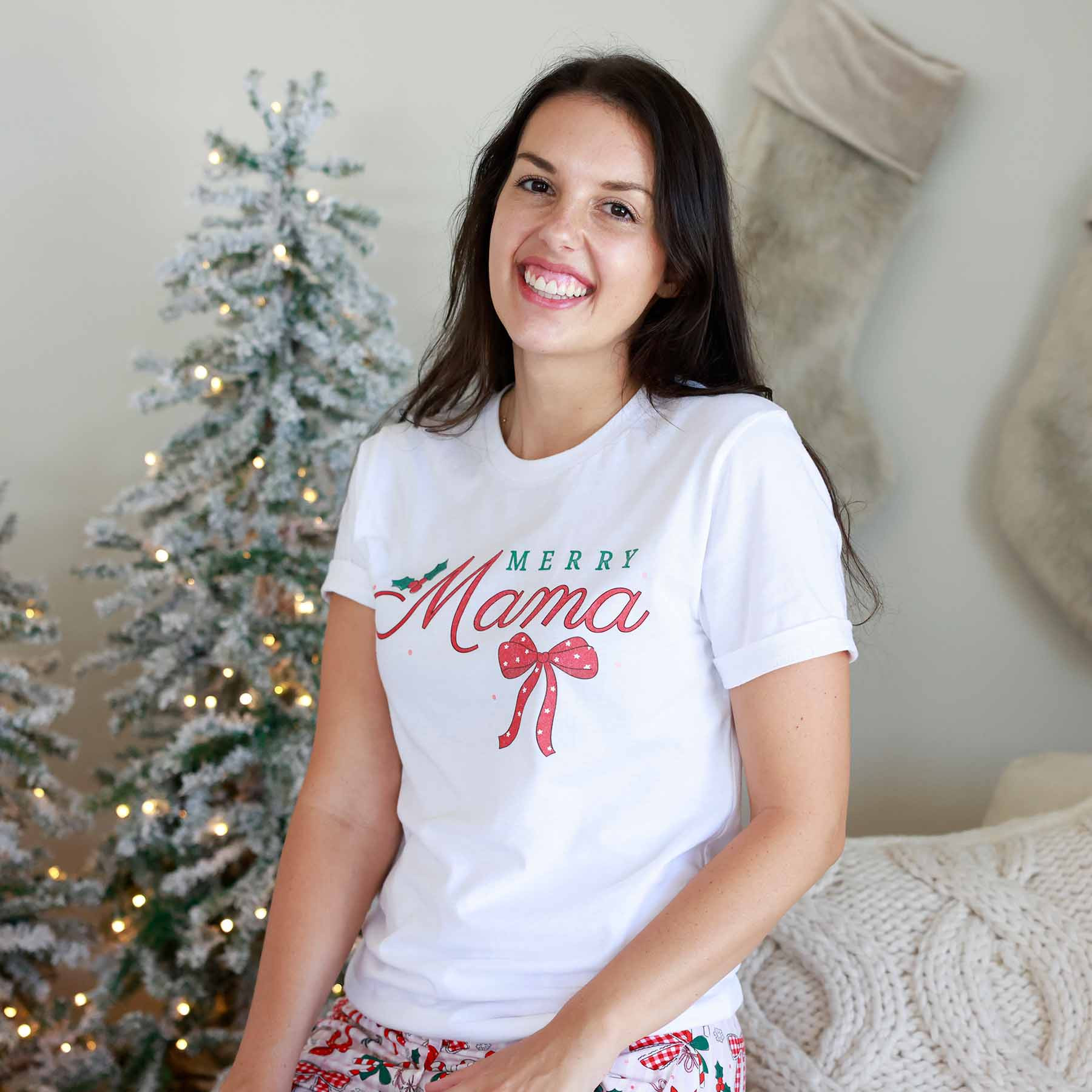 Merry Mama Graphic Tee | White | Caden Lane