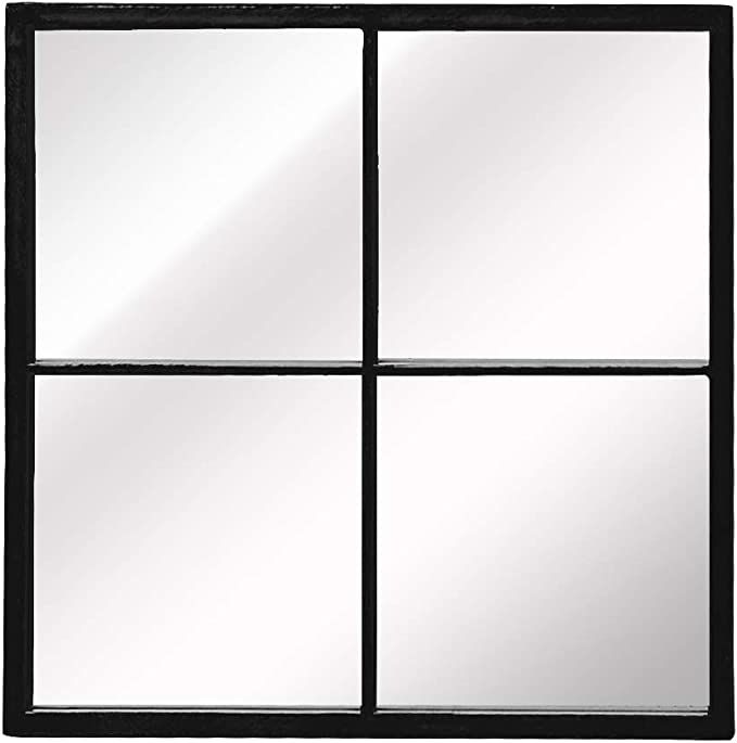 ASPECT Square Window Wall Mirror,Metal Window Pane Mirror,Black (Black, 60((W) x2(D) x60(H) cm),M... | Amazon (US)