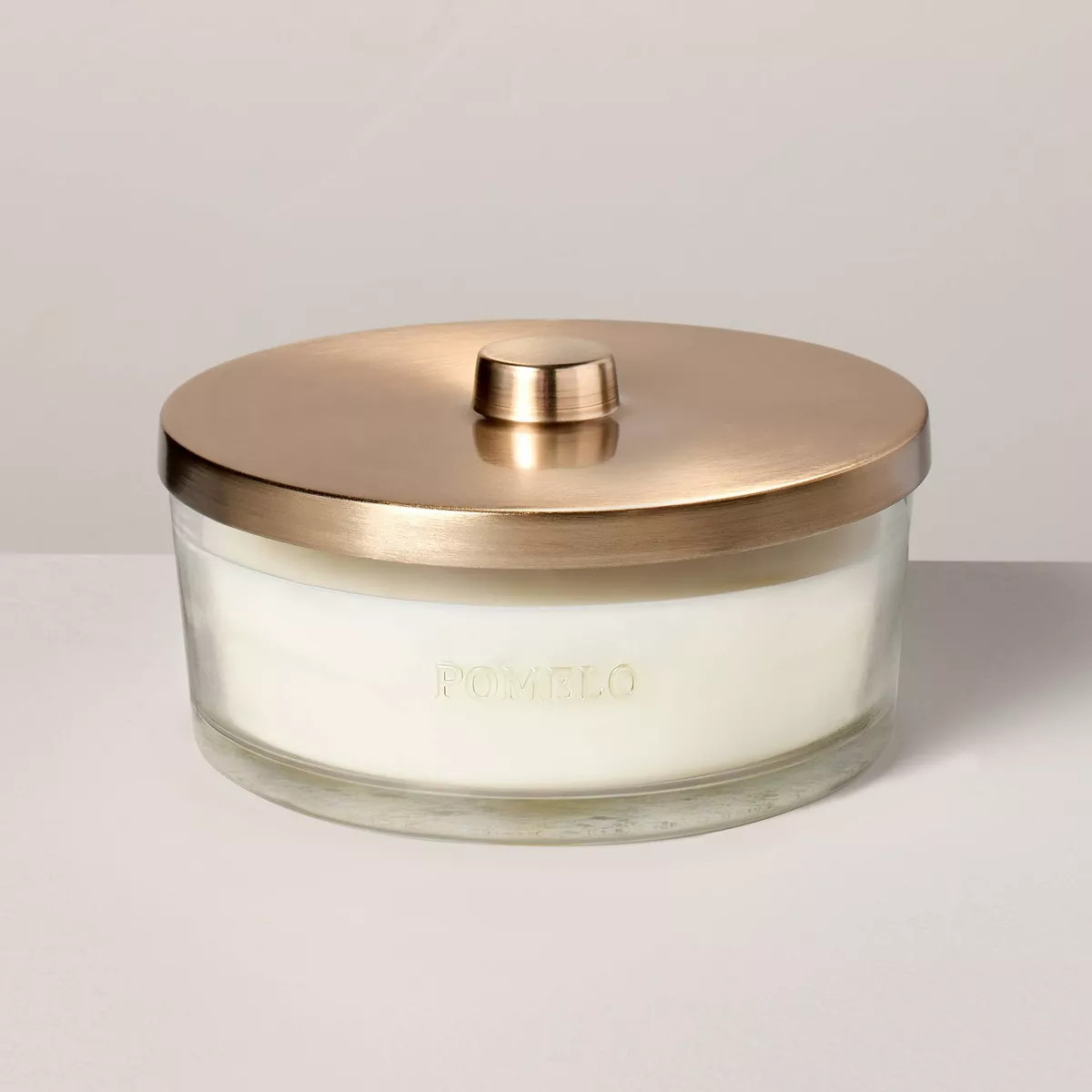 5-Wick Clear Glass Pomelo Knob-Lid Jar Candle 28oz - Hearth & Hand™ with Magnolia | Target