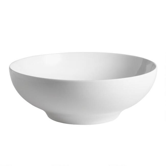 White Porcelain Spin Serving Bowl | World Market