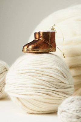 Brown Boots Glass Ornament | Anthropologie (US)