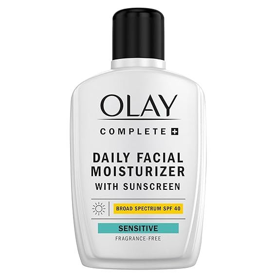 Olay Complete+ Daily Facial Moisturizer with Sunscreen SPF 40, Fragrance-Free, 6 FL OZ, Broad Spe... | Amazon (US)
