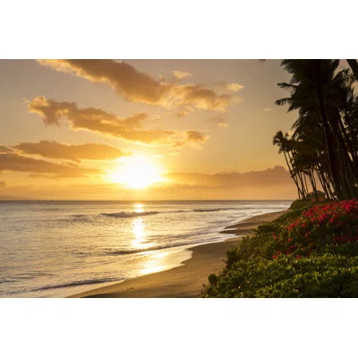 Sunset on Kaanapali Beach by Ricardoreitmeyer - Wrapped Canvas Photograph | Wayfair North America