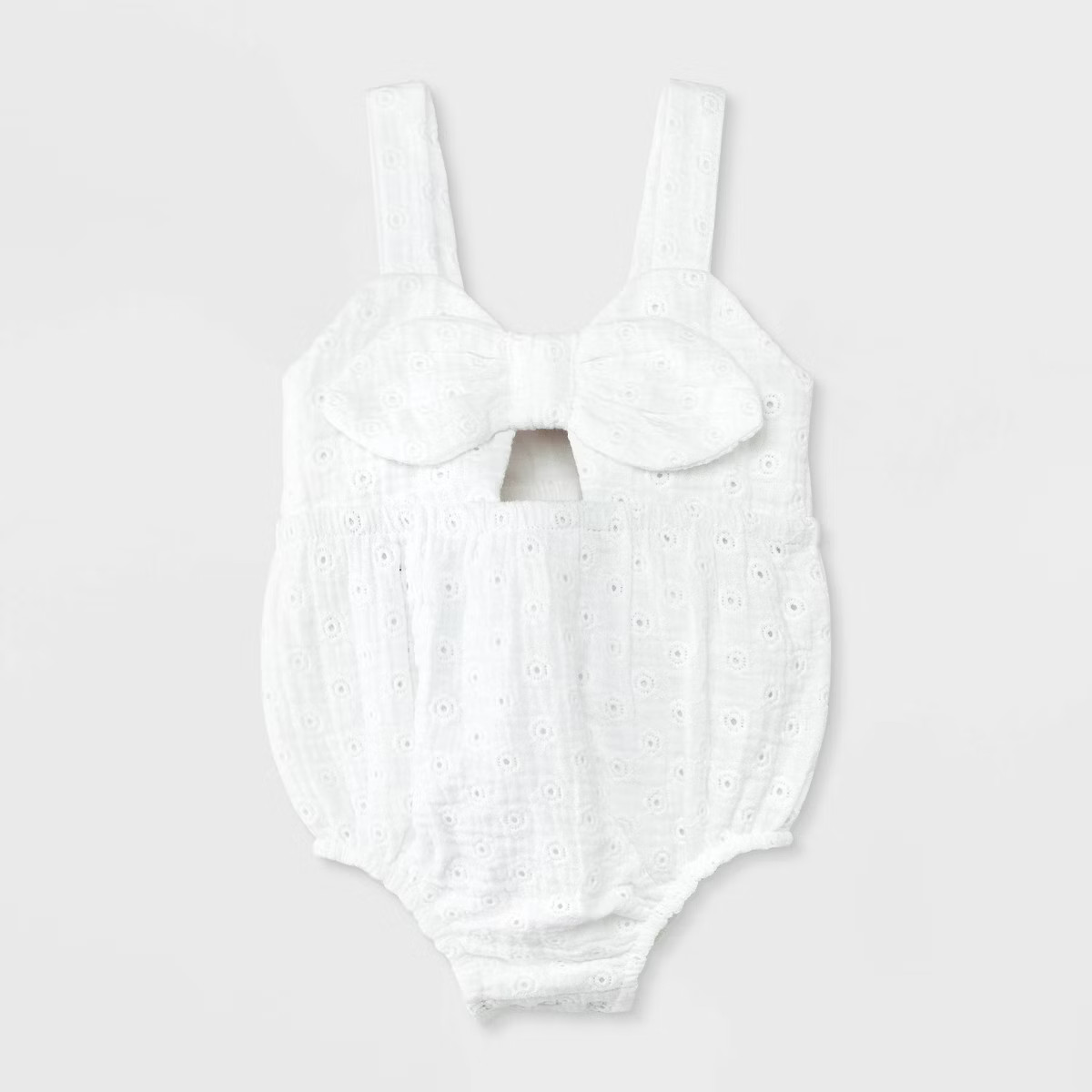 Baby Girls' Eyelet Cutout Romper - Cat & Jack™ | Target