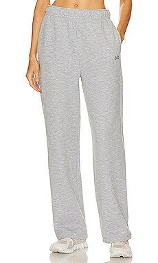 alo Accolade Straight Leg Sweatpant in Athletic Heather Grey from Revolve.com | Revolve Clothing (Global)