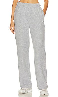 alo Accolade Straight Leg Sweatpant in Athletic Heather Grey from Revolve.com | Revolve Clothing (Global)
