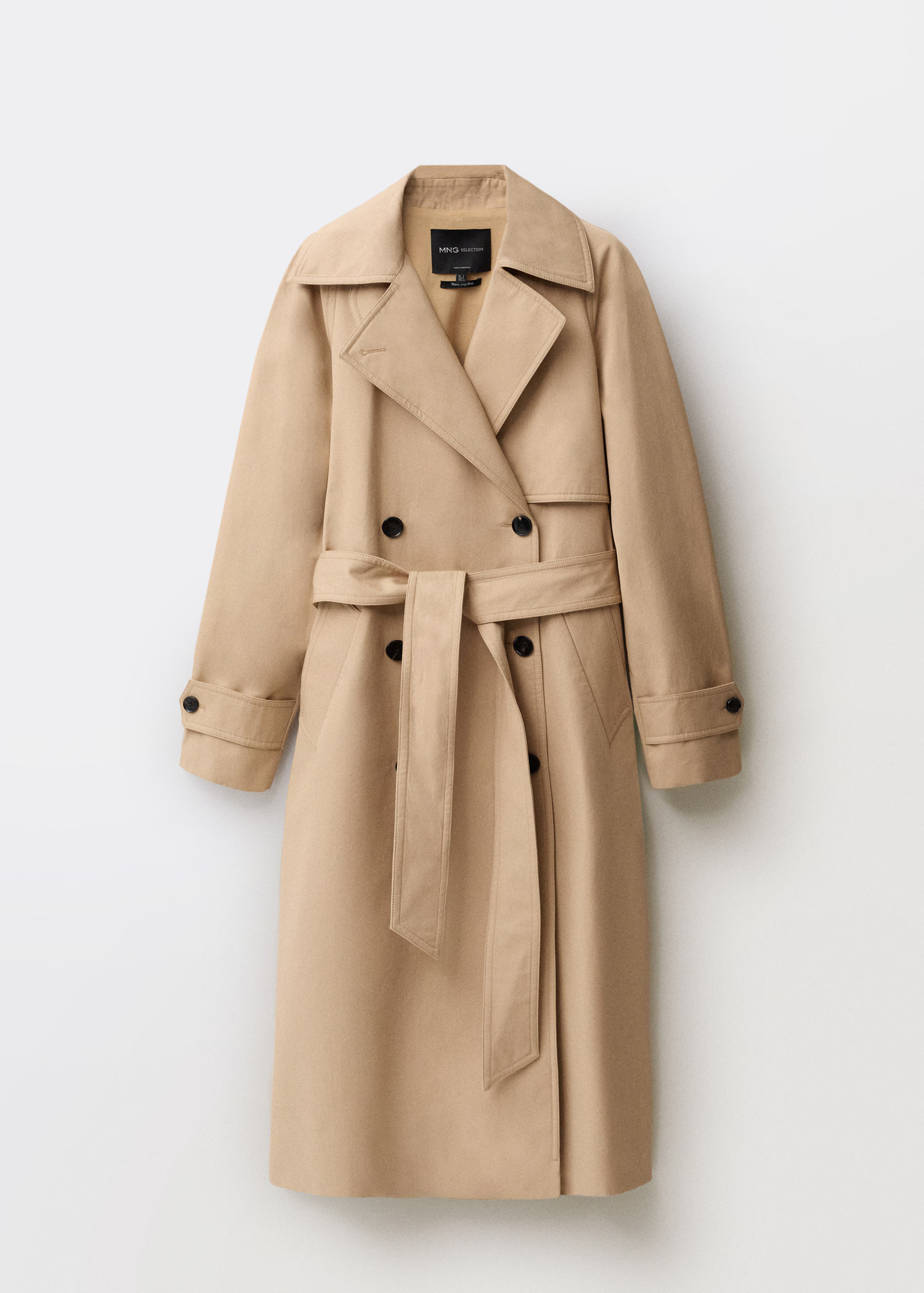 Long oversized cotton trench coat - Women | MANGO United Kingdom | MANGO (UK)