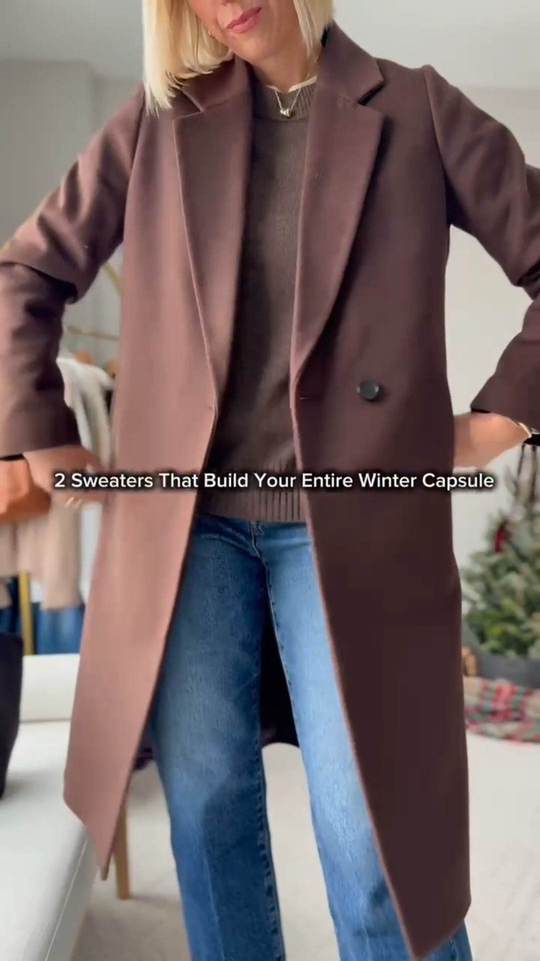 This is my Quince collab LTK post:
You don’t need 7 sweaters.

You need 2 that do the job beautifully.

These are the two styles I recommend to every woman building a winter capsule:
→ A cozy oversized crew for softness + ease
→ A buttoned cardigan that doubles as a light jacket or layering piece

Made with real cashmere, not “cashmere blend” marketing fluff.
✔ Breathable warmth
✔ No extra bulk
✔ Timeless shape = long-term wear

And since they’re from @onequince, you get luxury quality without the markup.
✨ Tap for my winter uniform and the layers I build on top.
#quincepartner


#LTKootd #LTKSeasonal #LTKOver40