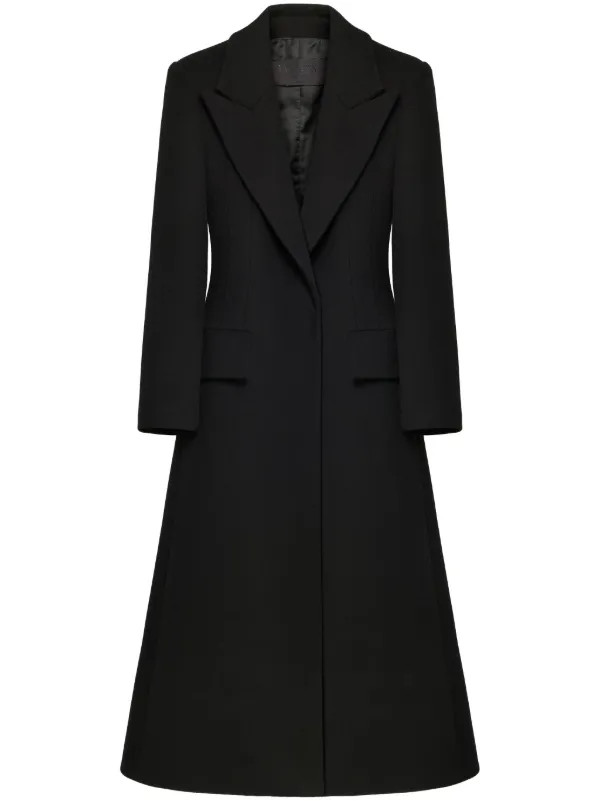 Valentino Garavani Wool single-breasted Coat | Black | FARFETCH UK | Farfetch Global