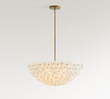 Nicolette Glass Floral Round Chandelier (26") | Pottery Barn (US)