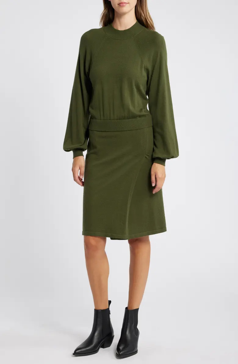 Two-Piece Look Long Sleeve Sweater Dress | Nordstrom
