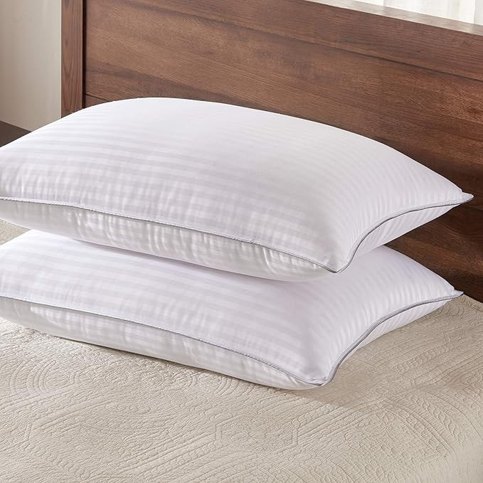 Basic Beyond King Size Bed Pillow - 2 Pack Hotel Collection Super Soft Down Alternative Pillow fo... | Amazon (US)