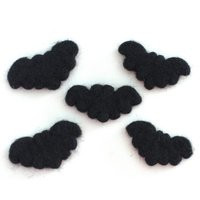 Wool Felt Bat - Black Halloween Fall Autumn Shapes For Garlands, Decor - 100% Felt - Approx. 1.25""  | Etsy (US)