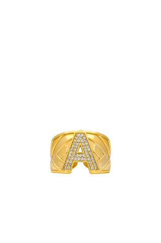 BRACHA Initial Band Ring in Gold from Revolve.com | Revolve Clothing (Global)
