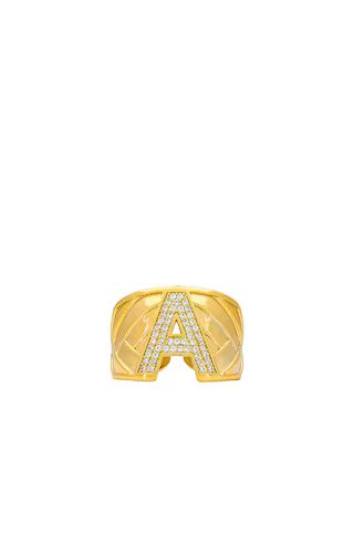 BRACHA Initial Band Ring in Gold from Revolve.com | Revolve Clothing (Global)