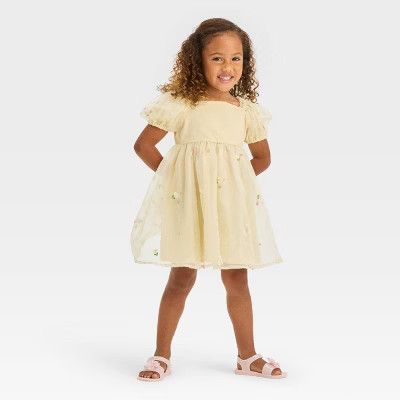 Toddler Girls' Audrey Camille Tutu Dress - Light Yellow | Target