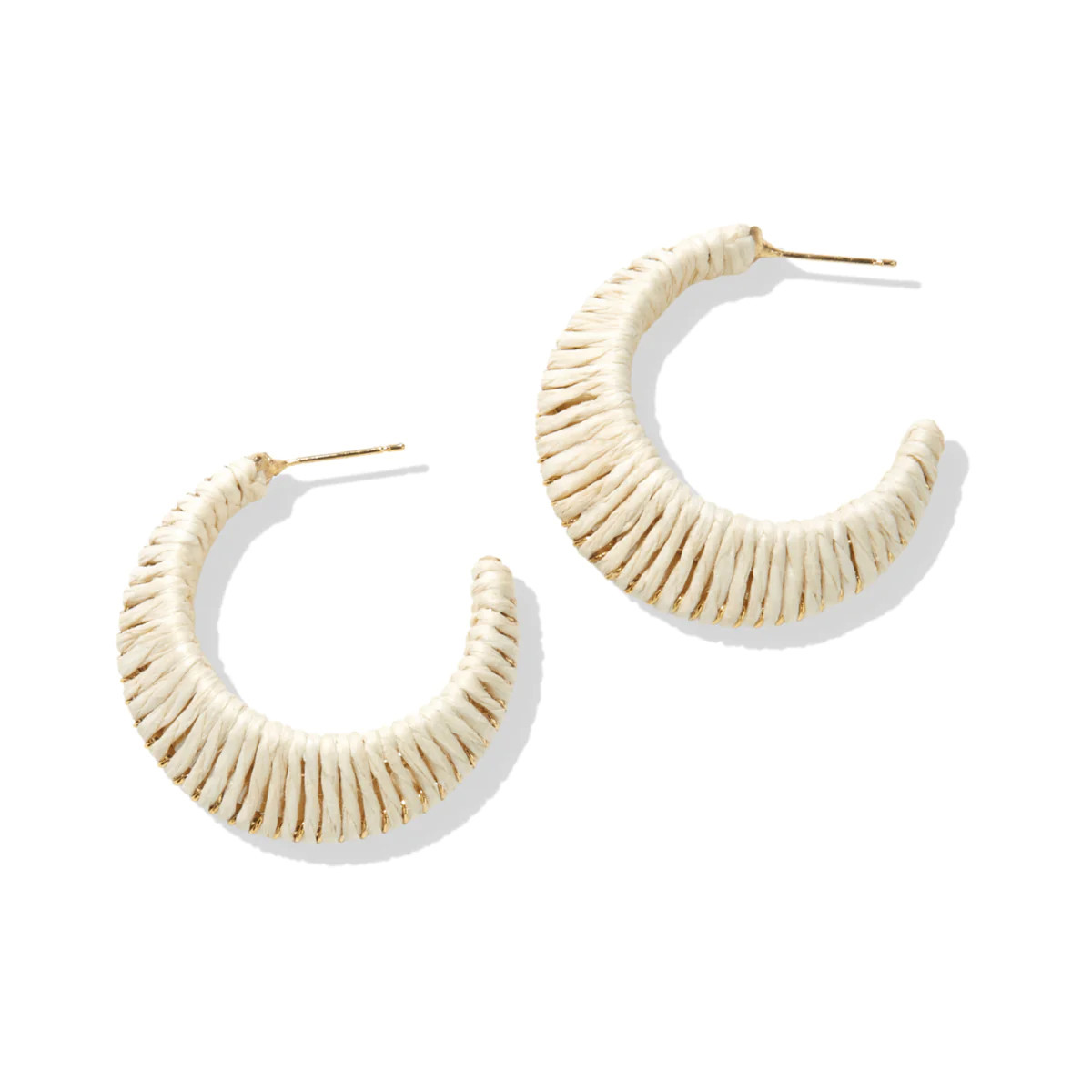 Harper Solid Hoop Earrings Cream | INK+ALLOY