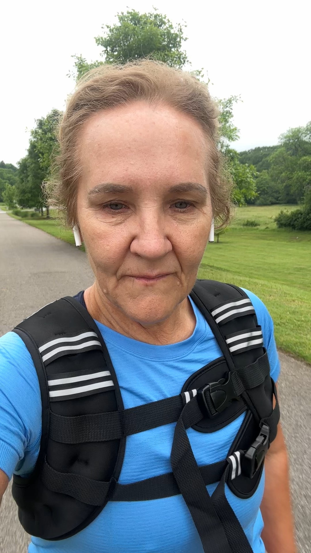 I am ready to upgrade my weighted vest. This is the 8 pound I trained with it once or twice a week for a year now and ready to move up to the 12.
New summer activewear to get yourself going and excited about getting out there. This is the pool blue color at Lululemon and it is so pretty. I sized up in this tee. 
My skort is by Spanx, I sized up to a large in this also
These are the same Hokas I’ve been wearing for over a year, but in a white color now. They have such great cushioning your legs and knees will be happy. Is it time you need a new pair too? 

Wearing a long jog bra by spanx. It has. A built-in shelf bra that provides really great support for running too. I will wear it on its own even without a T-shirt over the top. I went a size medium in that.

#LTKOver40 #LTKMidsize #LTKActive