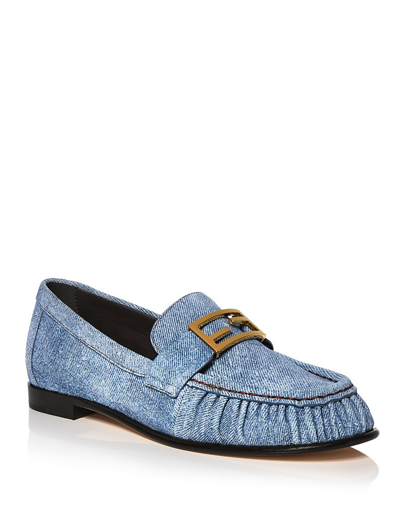 Fendi Women's Denim Loafer Flats | Bloomingdale's (US)
