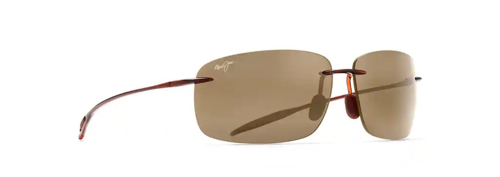 Maui Jim Breakwall Rimless Polarized Sunglasses | Rootbeer Frames with HCL Bronze Lenses | Maui Jim