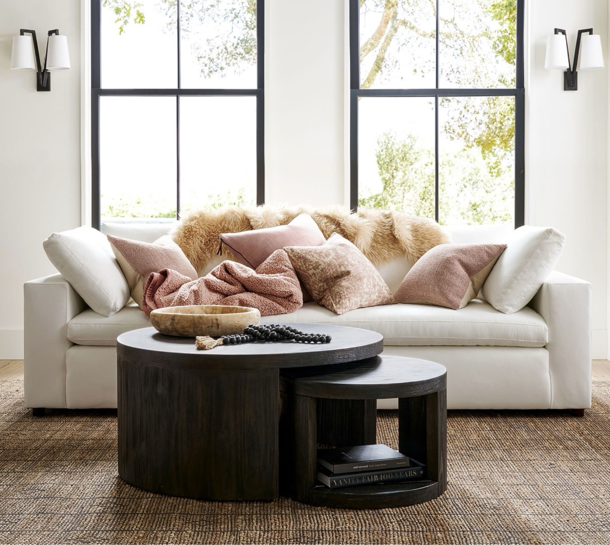 Coffee Table

40% off clearance Pottery Barn coffee table. Folsom black dark wood round coffee table rustic farmhouse organic modern contemporary. Nesting coffee table Light wood Amber lewis inspired studio mcgee and co. style Dupe dupes more affordable option find replica copy cat similar look for less budget friendly affordable cheap cheaper beautiful pretty sale